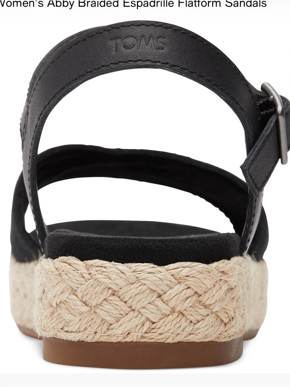 TOMS Women's Abby Braided Espadrille Flatform Sandals size 10